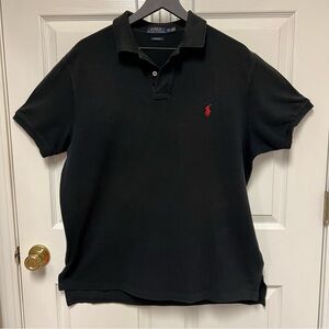 Polo by Ralph Lauren Black Polo Shirt with Red Logo